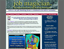 Tablet Screenshot of jobmagician.com